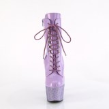 BEJ-1020-7 - 18 cm pleaser high heels ankle boots strass lavender