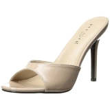 Beige 10 cm CLASSIQUE-01 damen pantoletten schuhe