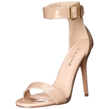 Beige 13 cm Pleaser AMUSE-10 Sandaletten mit high heels