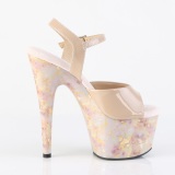 Beige 18 cm ADORE-709 pleaser plateau high heels sandaletten