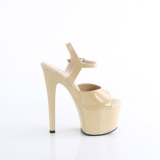 Beige 18 cm PASSION-709 pleaser sandaletten mit stiletto absatz