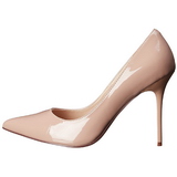 Beige Lack 10 cm CLASSIQUE-20 High Heels Pumps für Männer