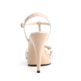 Beige Lack 12 cm FLAIR-420 High Heels Damenschuhe für Herren