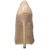 Beige Lack 13 cm SEXY-42 Klassische Pumps Schuhe Damen