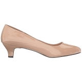 Beige Lack 5 cm FAB-420W Herren High Heel Pumps