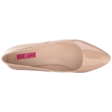 Beige Lack 5 cm FAB-420W Herren High Heel Pumps