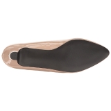 Beige Lack 5 cm FAB-420W Herren High Heel Pumps