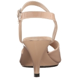 Beige Lack 8 cm BELLE-309 High Heel Sandaletten Damen