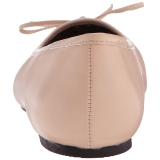 Beige Leatherette ANNA-01 big size ballerinas shoes