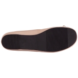 Beige Leatherette ANNA-01 big size ballerinas shoes