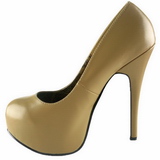 Beige Matt 14,5 cm Burlesque BORDELLO TEEZE-06 Plateau Pumps