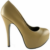 Beige Matt 14,5 cm Burlesque BORDELLO TEEZE-06 Plateau Pumps