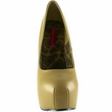 Beige Matt 14,5 cm Burlesque BORDELLO TEEZE-06 Plateau Pumps