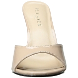 Beige Patent 10 cm CLASSIQUE-01 big size mules shoes