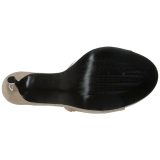 Beige Patent 10 cm CLASSIQUE-01 big size mules shoes