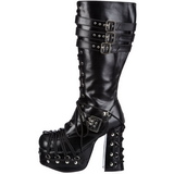 Black 11,5 cm CHARADE-206 lolita knee boots goth platform boots