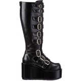 Black 11 cm CONCORD-108 lolita knee boots goth platform boots