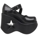 Black 13 cm DYNAMITE-03 lolita shoes gothic wedge platform shoes