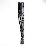 Black 13 cm SEDUCE-4000SLT Vinyl crotch high overknee boots