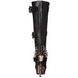 Black 14 cm MUERTO-2028 Chrome Platform Knee Boots