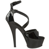 Black 15 cm KISS-254 Womens Shoes with High Heels