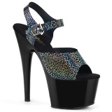 Black 18 cm ADORE-708N-CK Hologram platform high heels shoes
