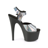 Black 18 cm ADORE-708N-DT Hologram platform high heels shoes