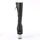 Black 18 cm BEJ-2018-7 Pleaser high heeled lace up boots