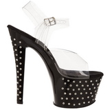 Black 18 cm Pleaser STARDUST-708 High Heels Platform