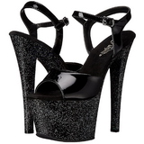 Black 18 cm SKY-309MG High Heels Glitter Platform