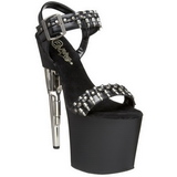 Black 19 cm BONDGIRL-712 Platform Gun High Heels