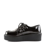 Black 5 cm CREEPER-108 creepers shoes women - rockabilly platform shoes
