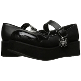 Black 6 cm DemoniaCult SPRITE-05 gothic platform shoes