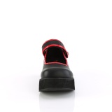 Black 6 cm SPRITE-01 emo platform maryjane shoes with buckles
