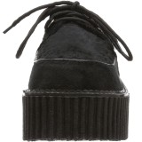 Black 7,5 cm CREEPER-202 creepers shoes women - rockabilly platform shoes