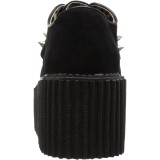 Black 7,5 cm CREEPER-206 creepers shoes women - rockabilly platform shoes