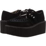 Black 7,5 cm CREEPER-206 creepers shoes women - rockabilly platform shoes