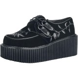 Black 7,5 cm CREEPER-219 creepers shoes women - rockabilly platform shoes