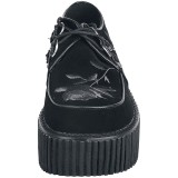 Black 7,5 cm CREEPER-219 creepers shoes women - rockabilly platform shoes
