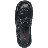 Black 7,5 cm CREEPER-219 creepers shoes women - rockabilly platform shoes