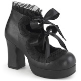 Black 9,5 cm DemoniaCult GOTHIKA-53 gothic platform shoes