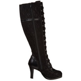 Black 9,5 cm GLAM-240 womens boots with high heels