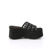 Black 9 cm DEMONIA FUNN-13 emo gothic platform mules