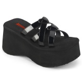 Black 9 cm DEMONIA FUNN-15-2 emo gothic platform mules