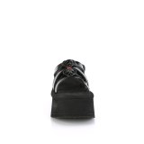 Black 9 cm DEMONIA FUNN-15-2 emo gothic platform mules