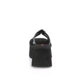 Black 9 cm DEMONIA FUNN-15-2 emo gothic platform mules