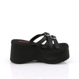 Black 9 cm DEMONIA FUNN-15 emo gothic platform mules