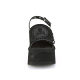 Black 9 cm Demonia FUNN-32 lolita emo platform sandals