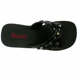 Black 9 cm FUNN-29 Goth Platform Sandals Womens