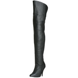 Black Leather 10,5 cm LEGEND-8868 Thigh High Boots for Men